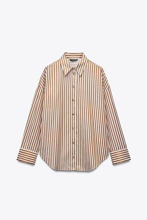 ⭐️ZARA⭐️ Neues Gestreiftes Hemd Bluse Striped Shirt XS