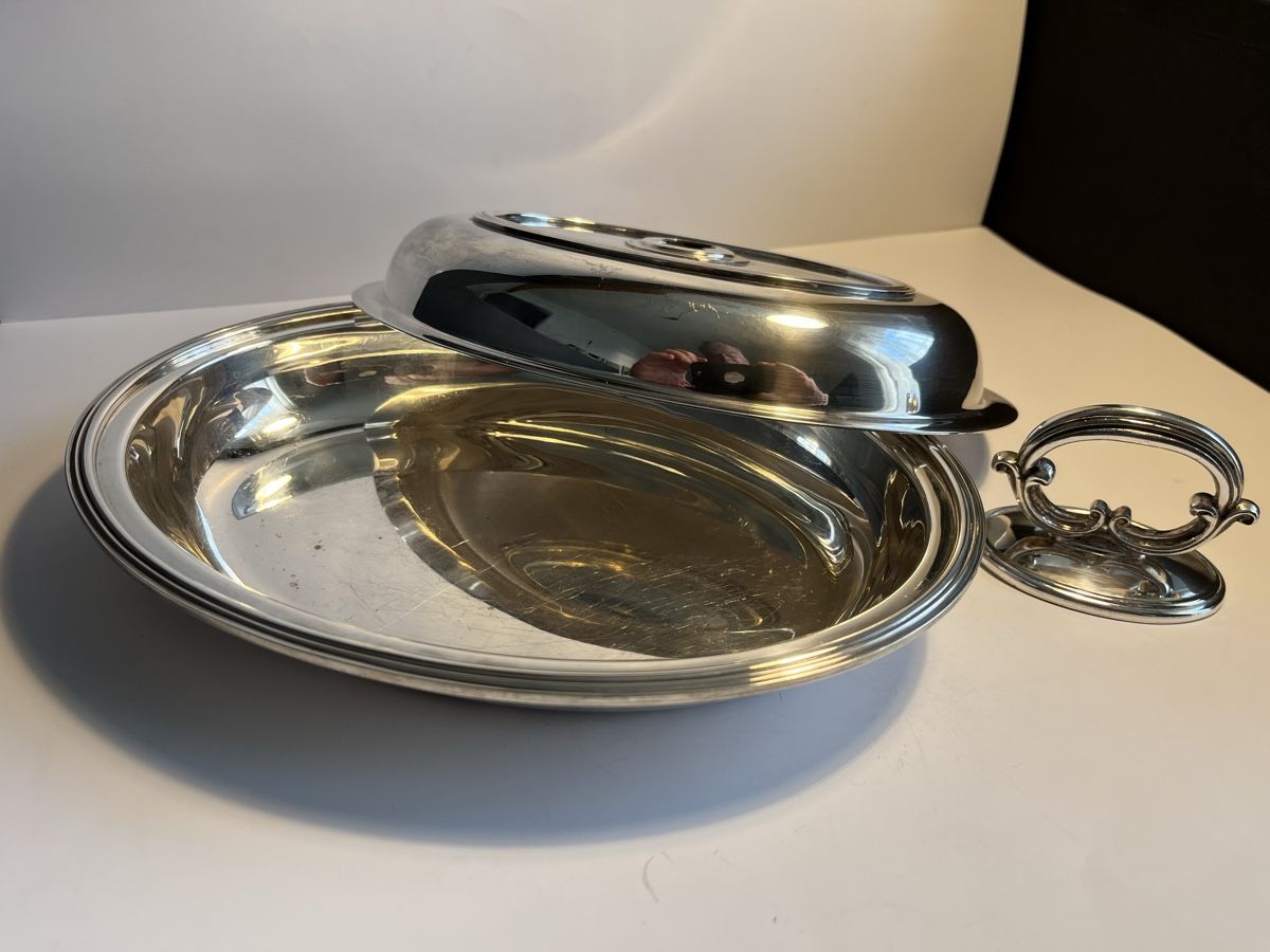 Piatti di portata: Plat de présentation  en métal plaqué argent – Usato da Lausanne venduto da joltei 2