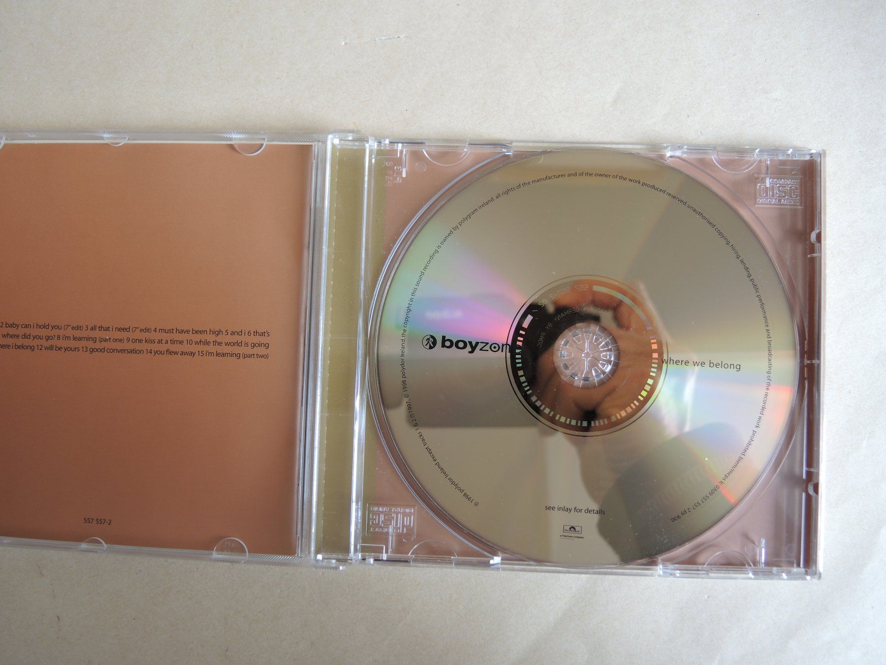 CD: Boyzone Where We Belong CD Limited Edition Gold – Usato da Rorschach venduto da maeck8 1