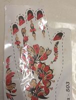 Temporary Henna Style Hand Tattoo Sticker 