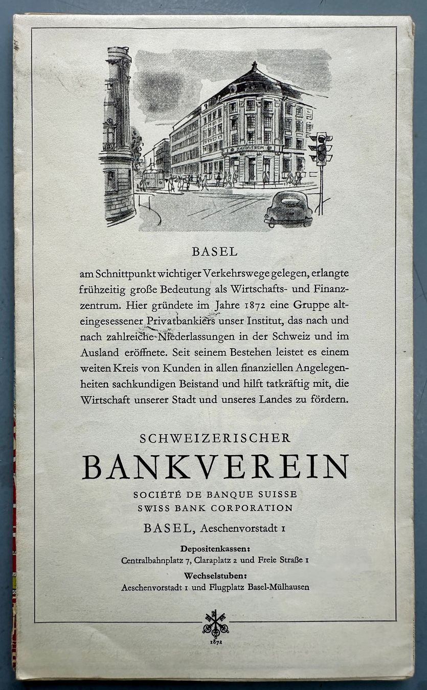 Landkarten & Atlanten: Offizieller Stadtplan Basel Bâle 1961 – Gebraucht aus Zürich von allp 5