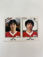 Carte Panini Mexico 86 Corée du Sud Lee Tae Ho Kim Jong Boo