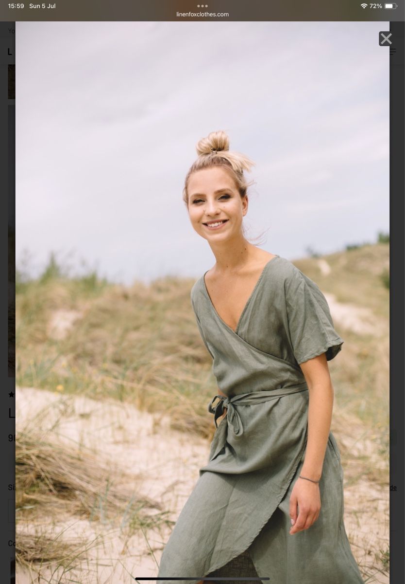 Vestiti: Leinen-Wickelkleid von Linenfox S-M – Nuovo (secondo la descrizione) da Utzenstorf venduto da Wirangi 7