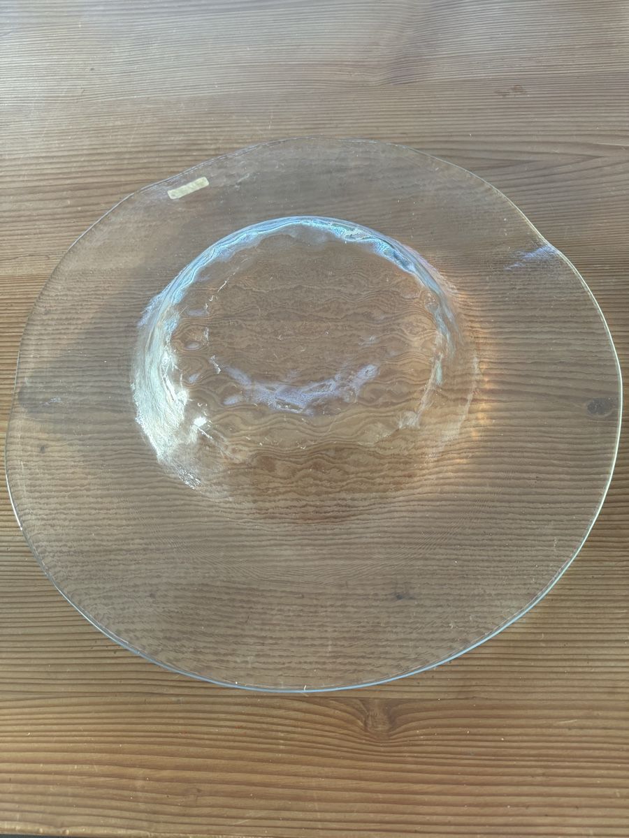 Glasi Hergiswil Piatti di portata: Glasplatte/Obstschale von Roberto Niederer, Durchmesser 45 c – Usato da Lanzenhäusern venduto da Galaa 4
