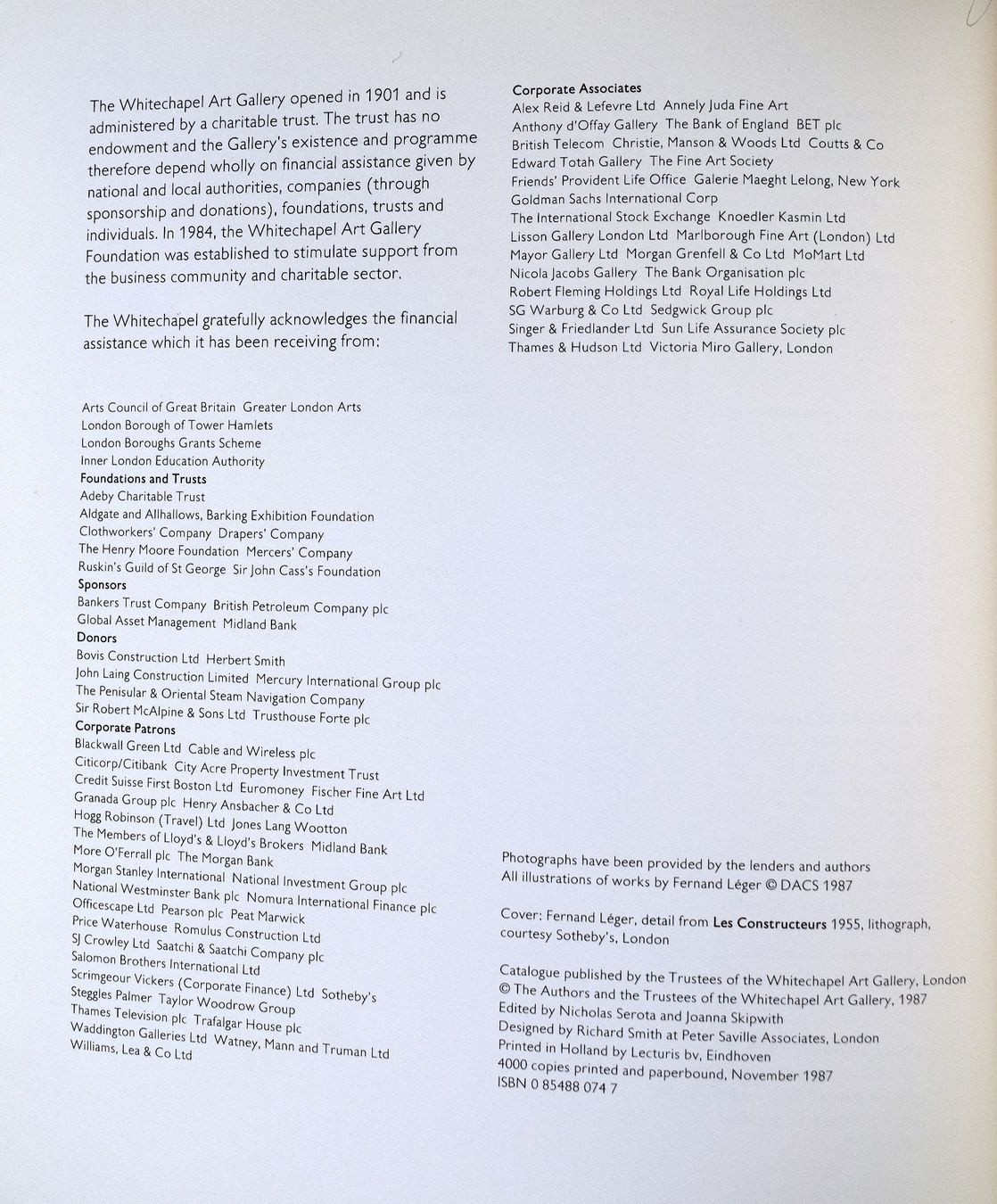 Libri: Fernand LEGER The later Years 1987 Whitechapel Gallery – Usato da Zürich venduto da kunstarchiv.online 8