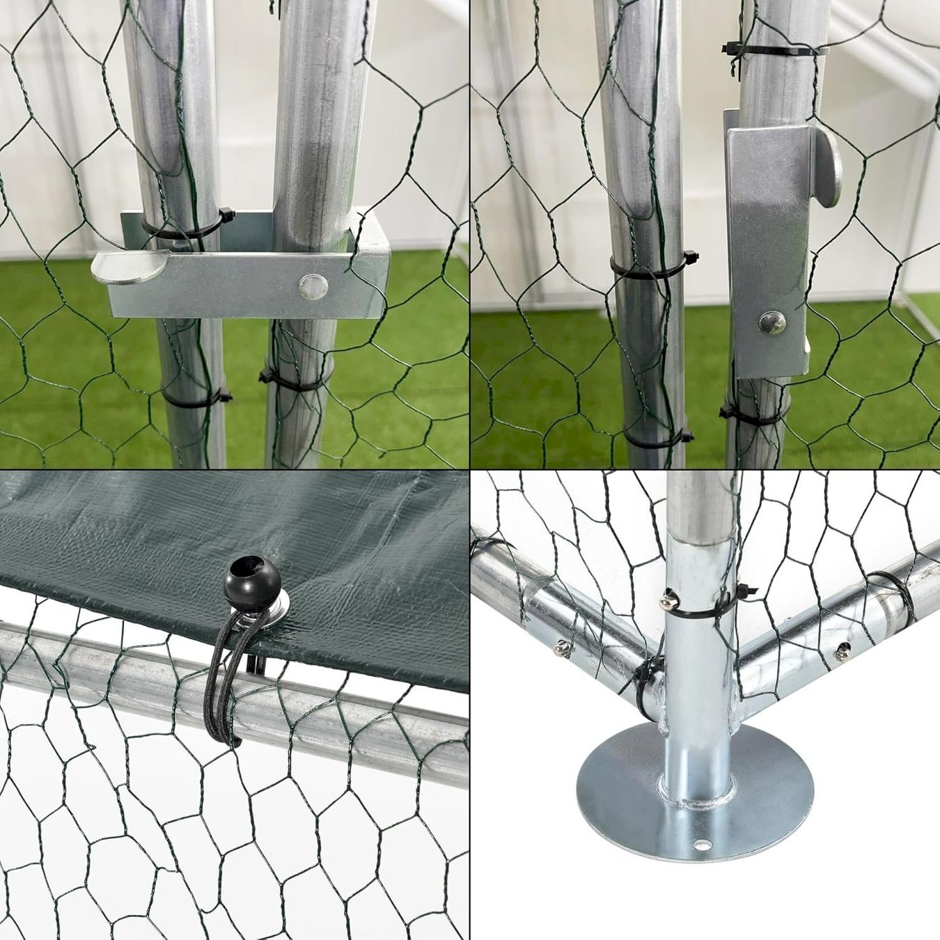 Gabbie, trasporto & Sicurezza: Freilaufgehege 2x2x2m mit Sonnendach – Nuovo e nell'imballaggio originale da Bottighofen venduto da zaap 3