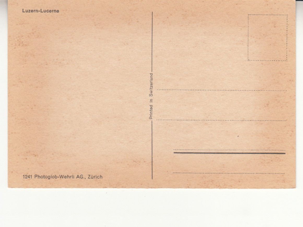 Ansichtskarten: Luzern Photoglob 1241 ca. 1960 – Gebraucht aus Bürglen TG von StampGraf 1
