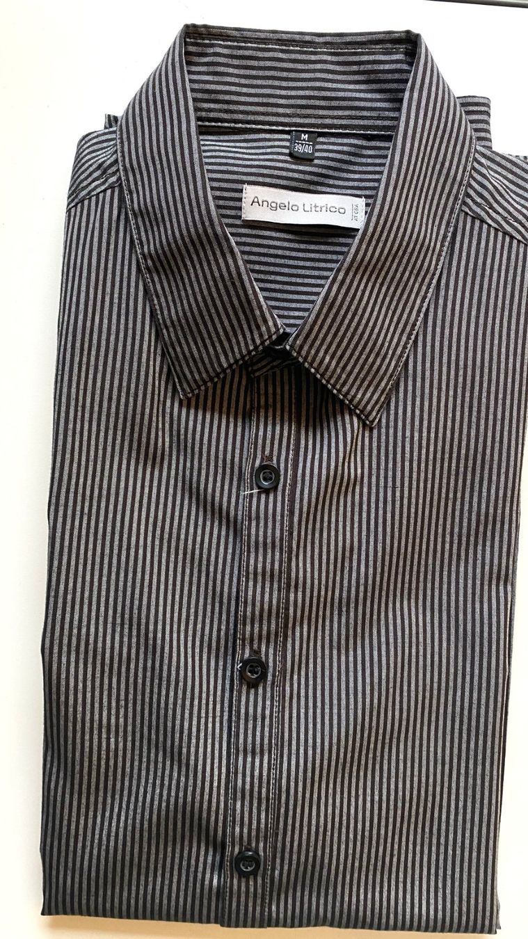 Camicie: Herren Hemd langarm Gr. 39/40 M - gestreift – Nuovo (secondo la descrizione) da Hünenberg venduto da Ecila