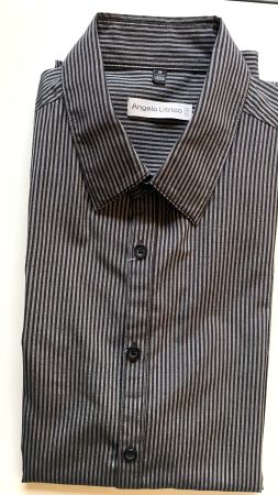 Herren Hemd langarm Gr. 39/40 M - gestreift