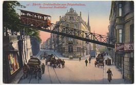 ZÜRICH Drahtseilbahn zum Polytechnikum, Pferde-Fuhrwerk
