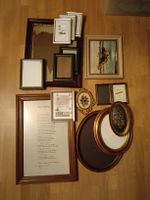 Konvolut Bilderrahmen – ca. 14 Stück – Holz, Goldfarben