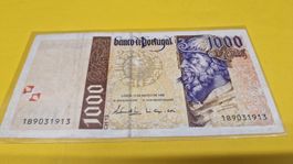 1000 Escudos Portugal Banknote von 1998- Selten! Top!