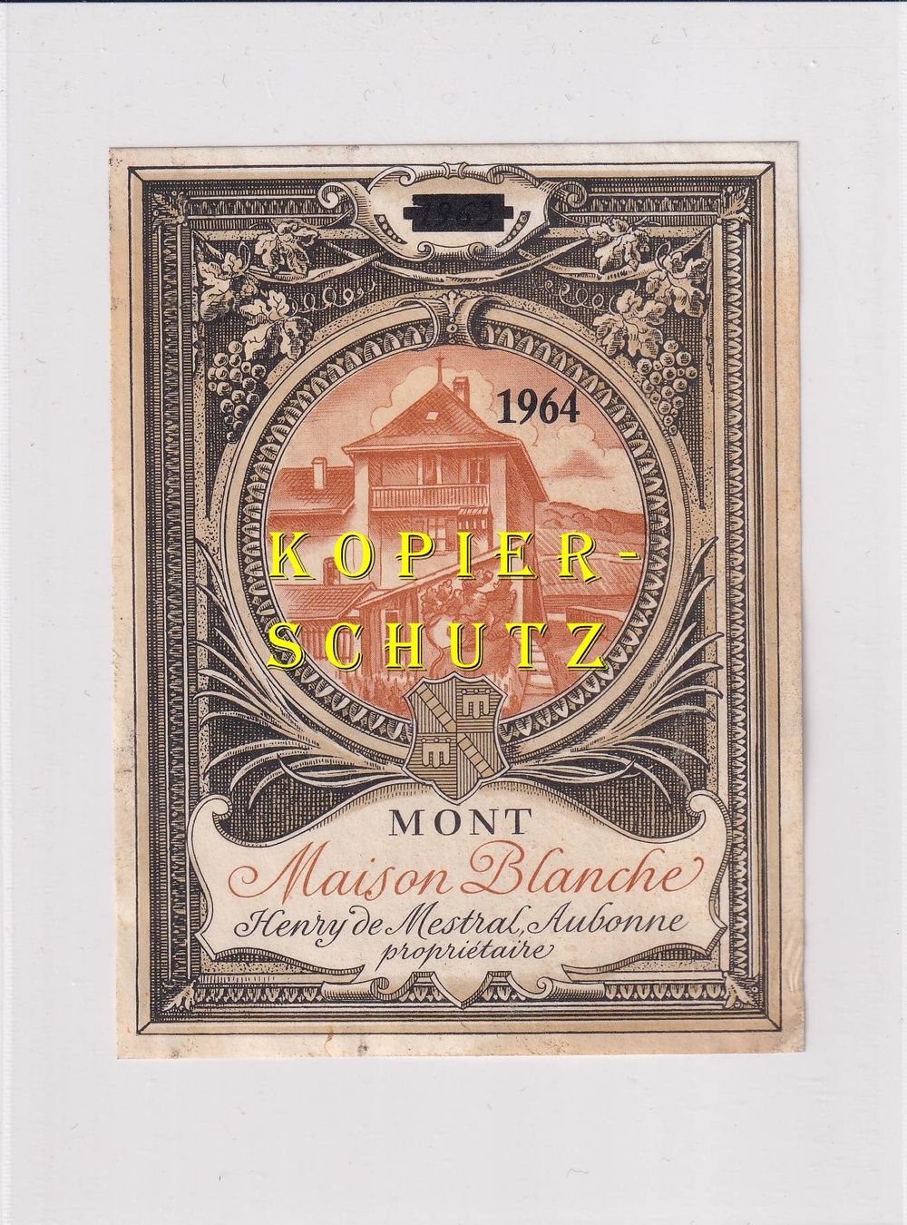 Carta: Etikette - Mont "Maison Blanche" 1964 /bd – Usato da Hombrechtikon venduto da Rudolf07