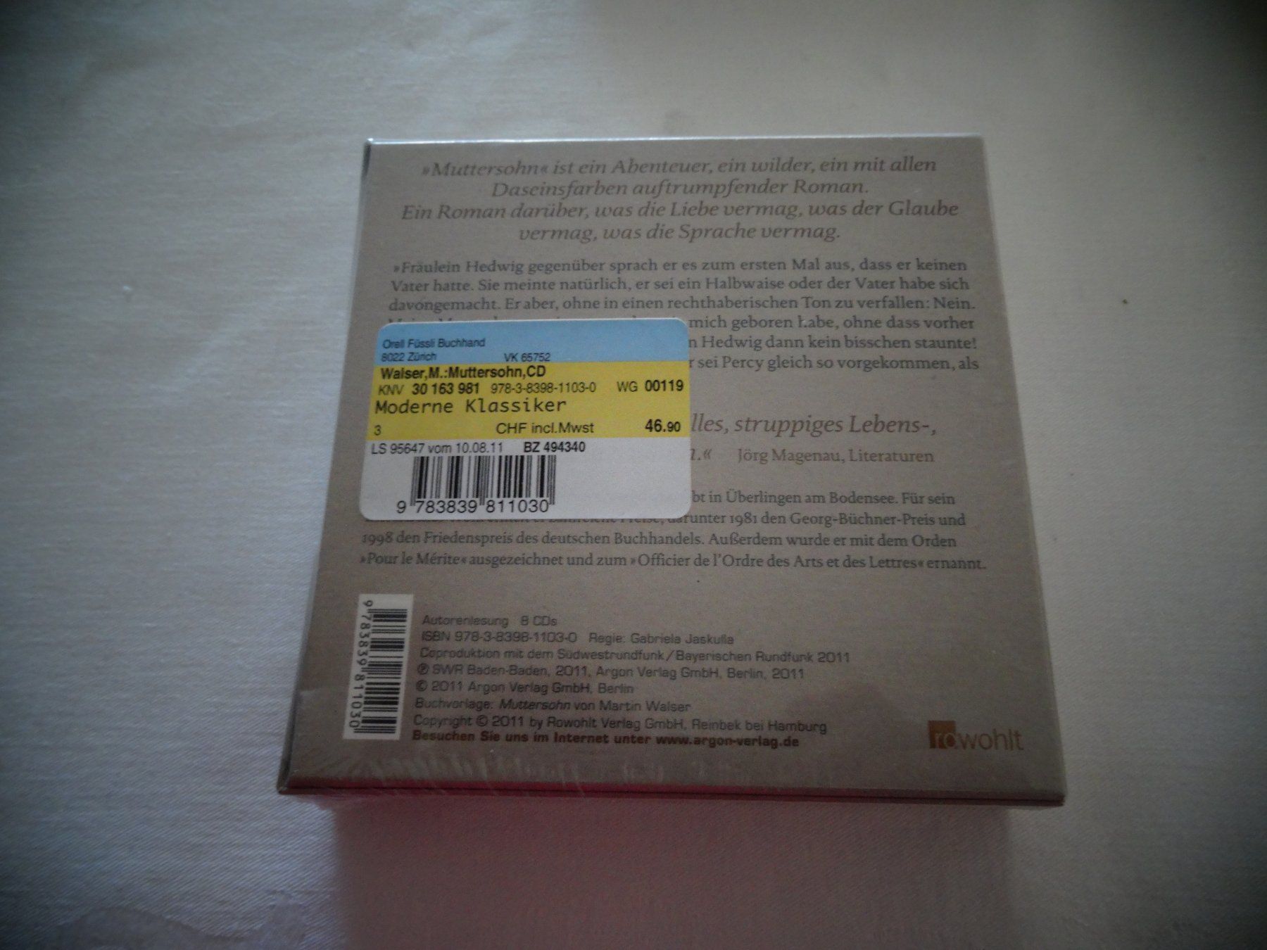 Hörbücher: Muttersohn Martin Walser – Neu und originalverpackt aus Neerach von jenny062 1