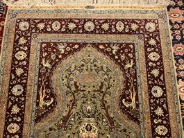 HEREKE Seidenteppich aus Türkei signiert 175x120cm