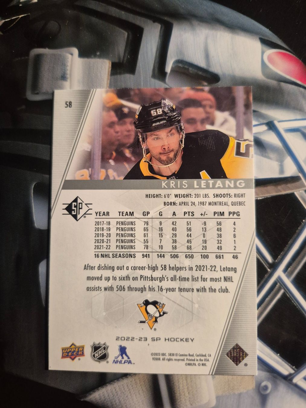 NHL Sammelbilder & Trading cards: NHL Kris Letang Pittsburgh Penguins – Gebraucht aus Treiten von Sauber73 1