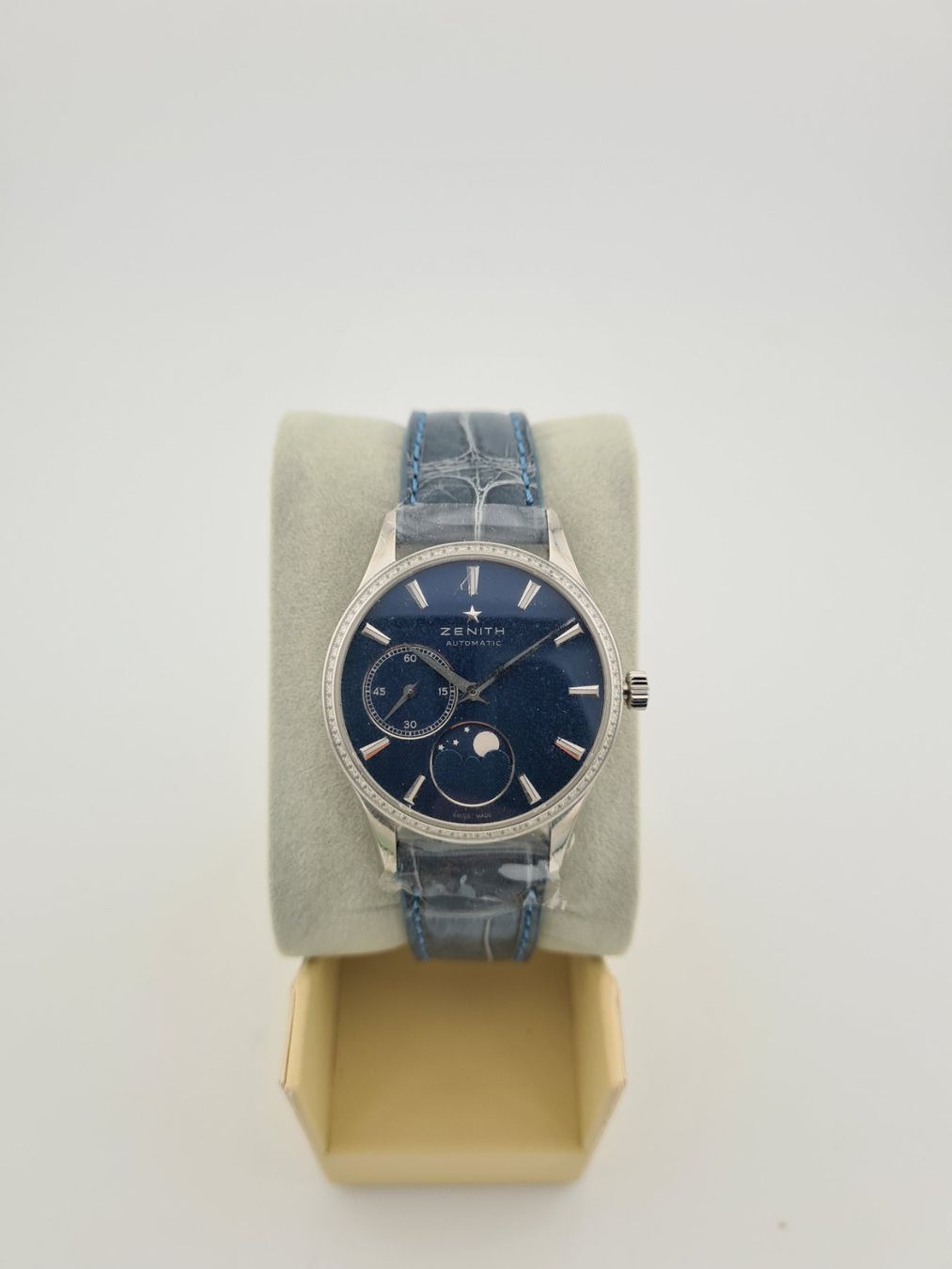 Zenith Orologi: Zenith Elite Ultra Thin Lady Moonphase mit Diamanten – Nuovo e nell'imballaggio originale da Zug venduto da L.A.Zug