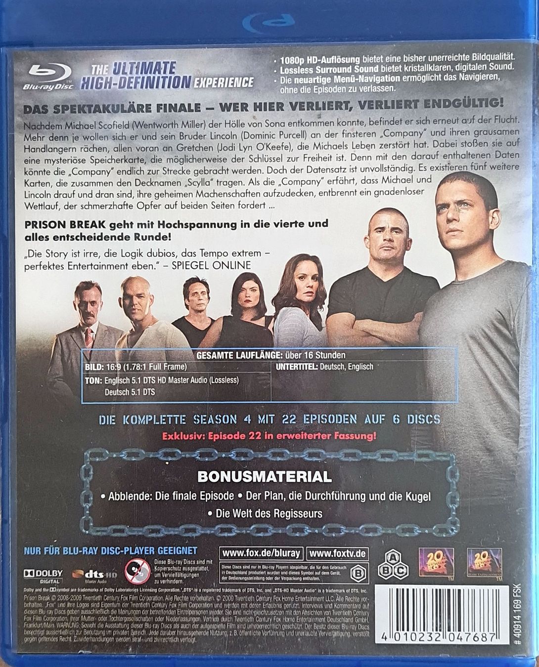 Tutti i DVDs: Prison Break Season 4 Blu-ray – Usato da Au ZH venduto da blurayundvideospiele 1