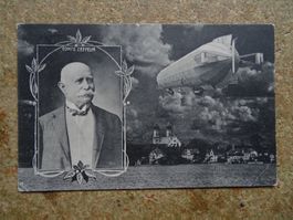 alte Zeppelin-Ansichtskarte gestempelt Vich 16.7.1909