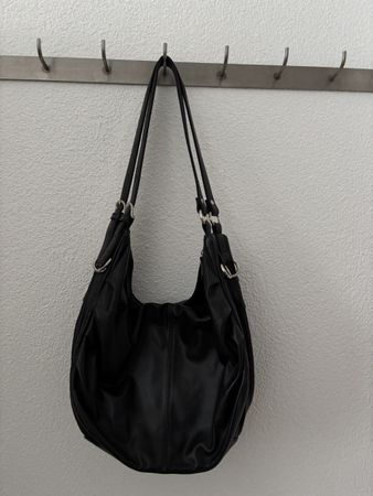 Vintage Picard Handtasche in Schwarz Leder