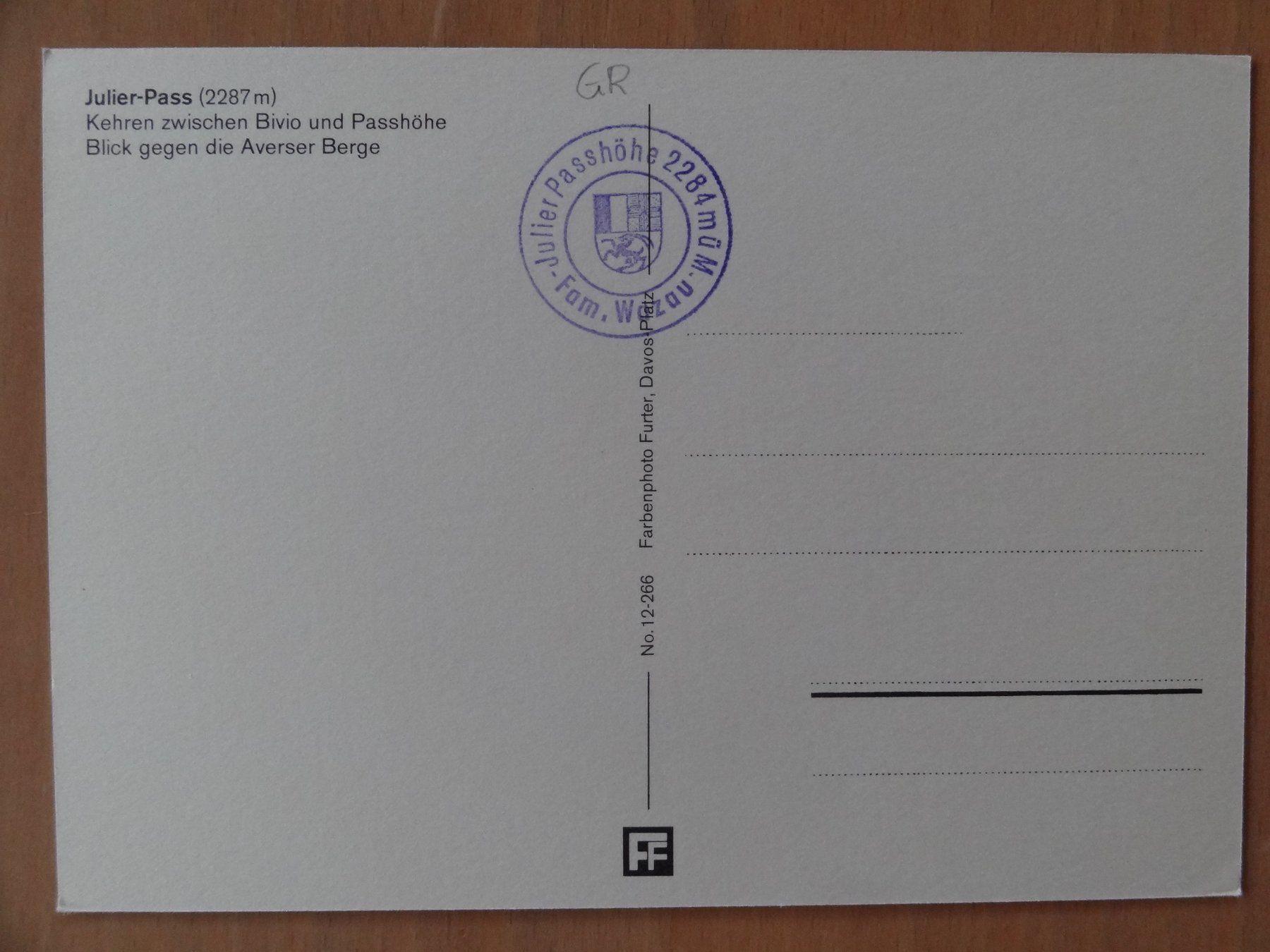 Cartoline postali: Julier-Pass - voiture Coccinelle – Usato da St Léonard venduto da Riglin 1