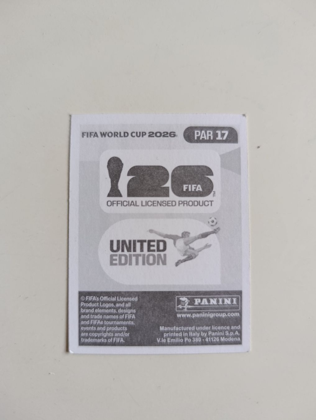 Panini Sammelbilder & Trading cards: Panini World Cup 2026 PAR17 – Neu (gemäss Beschreibung) aus Lavey-Village von pas_7xd2 1