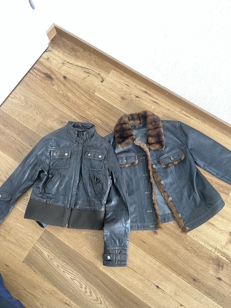 Taifun Giacche: Taifun Jeansjacke mit Fell und Lederjacke. – Usato da Meilen venduto da cc41