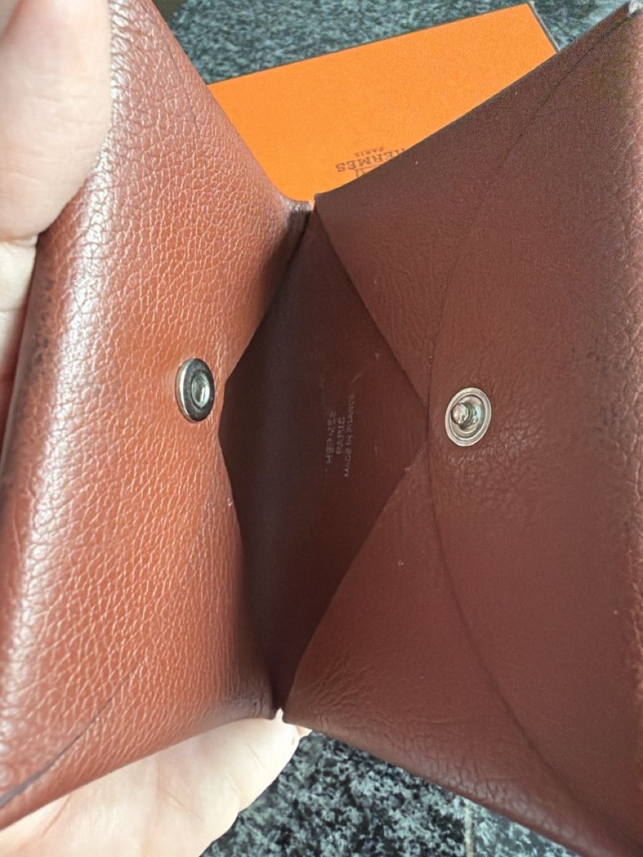 Hermès Portafogli: Hermès leather cardholder – Usato da Genève venduto da val_rp9x 3