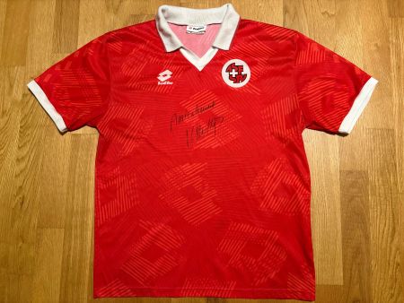 ORIGINAL SCHWEIZ NATI TRIKOT EM 1992 LOTTO XL