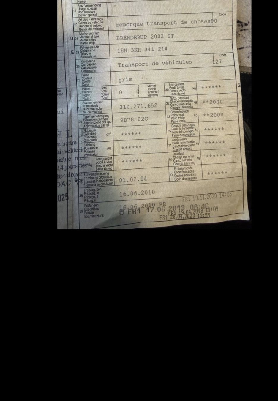 Brenderup Anhänger: Remorque transport voiture – Gebraucht aus Froideville von tra_n6rb 8