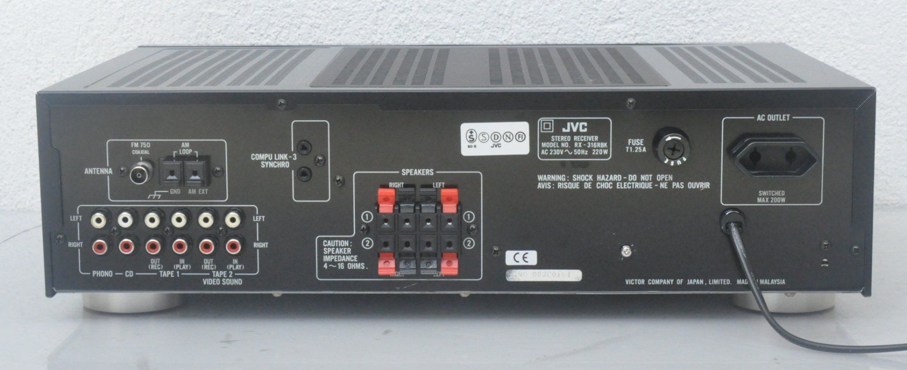 JVC Ricevitori: JVC RX-316 Stereo Receiver – Usato da Oberglatt ZH venduto da Kumar2 4
