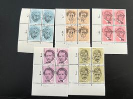 CH  1972 No. 511-515  4er Block  Erstag gest.   (5759)