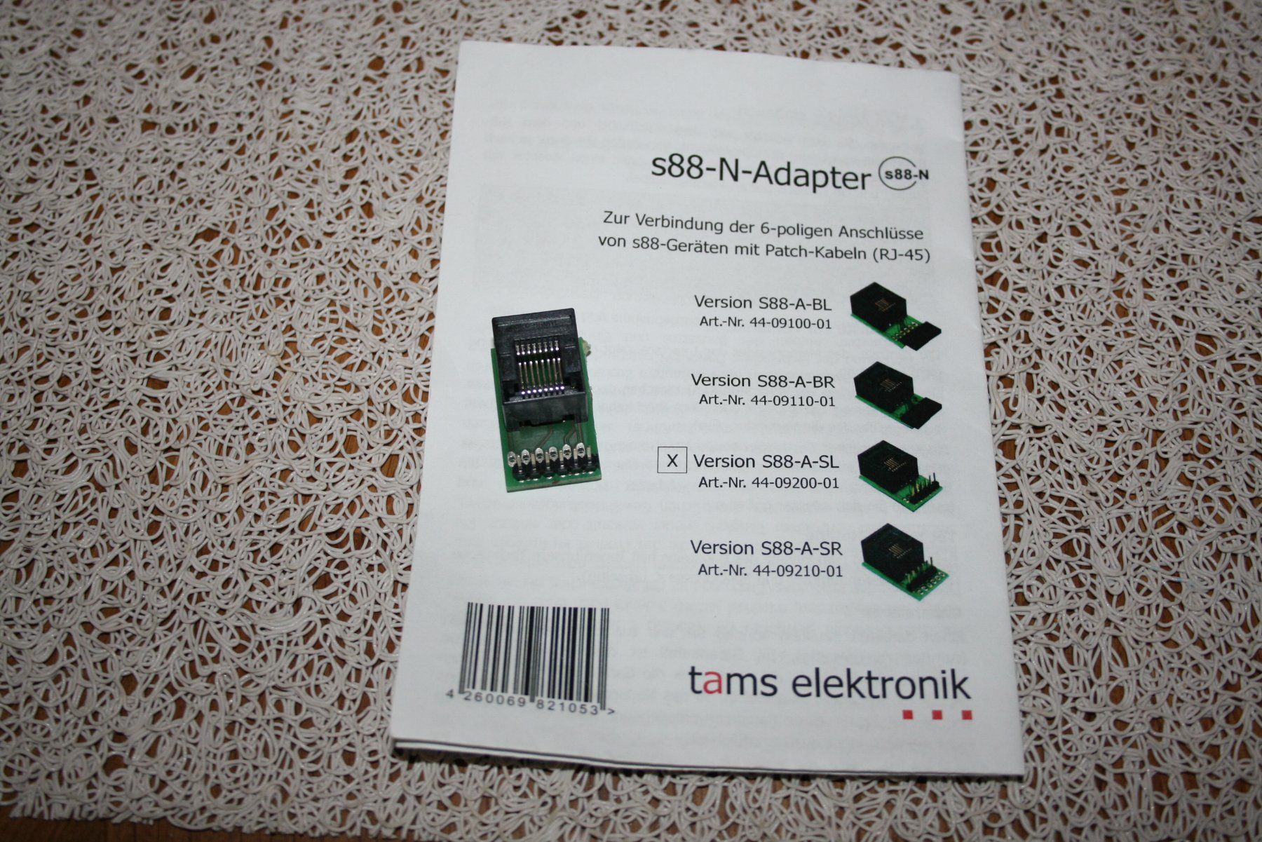 Modellini di ferrovie: Tams :  S88-N-Adapter Version S88-A-SL – Usato da Bavois venduto da Alainuldry
