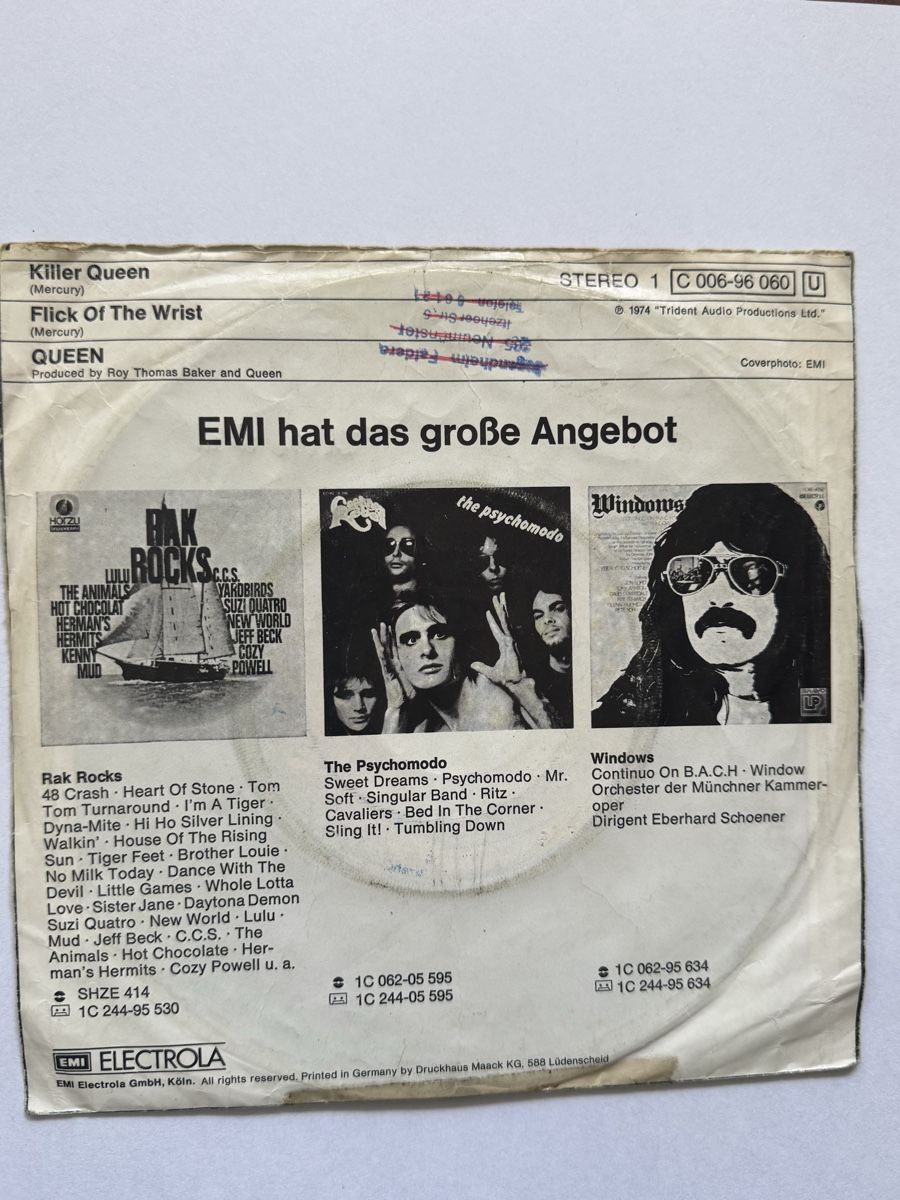 Dischi in vinile: Queen- Killer Queen - 7" Single - 70s – Usato da Rorbas venduto da BlackstarRecords 1