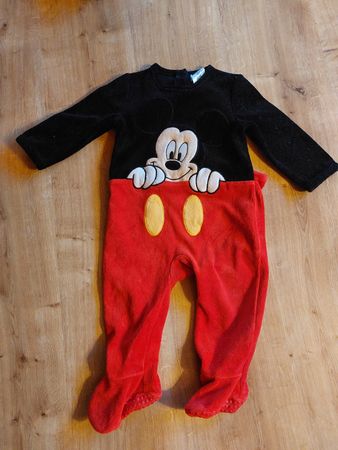 Mickey Mouse Baby Overall mit Füssen, Gr 86, Disney