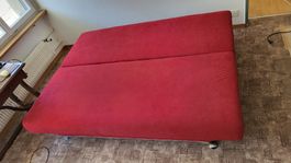 Rotes Schlafsofa / Bettsofa
