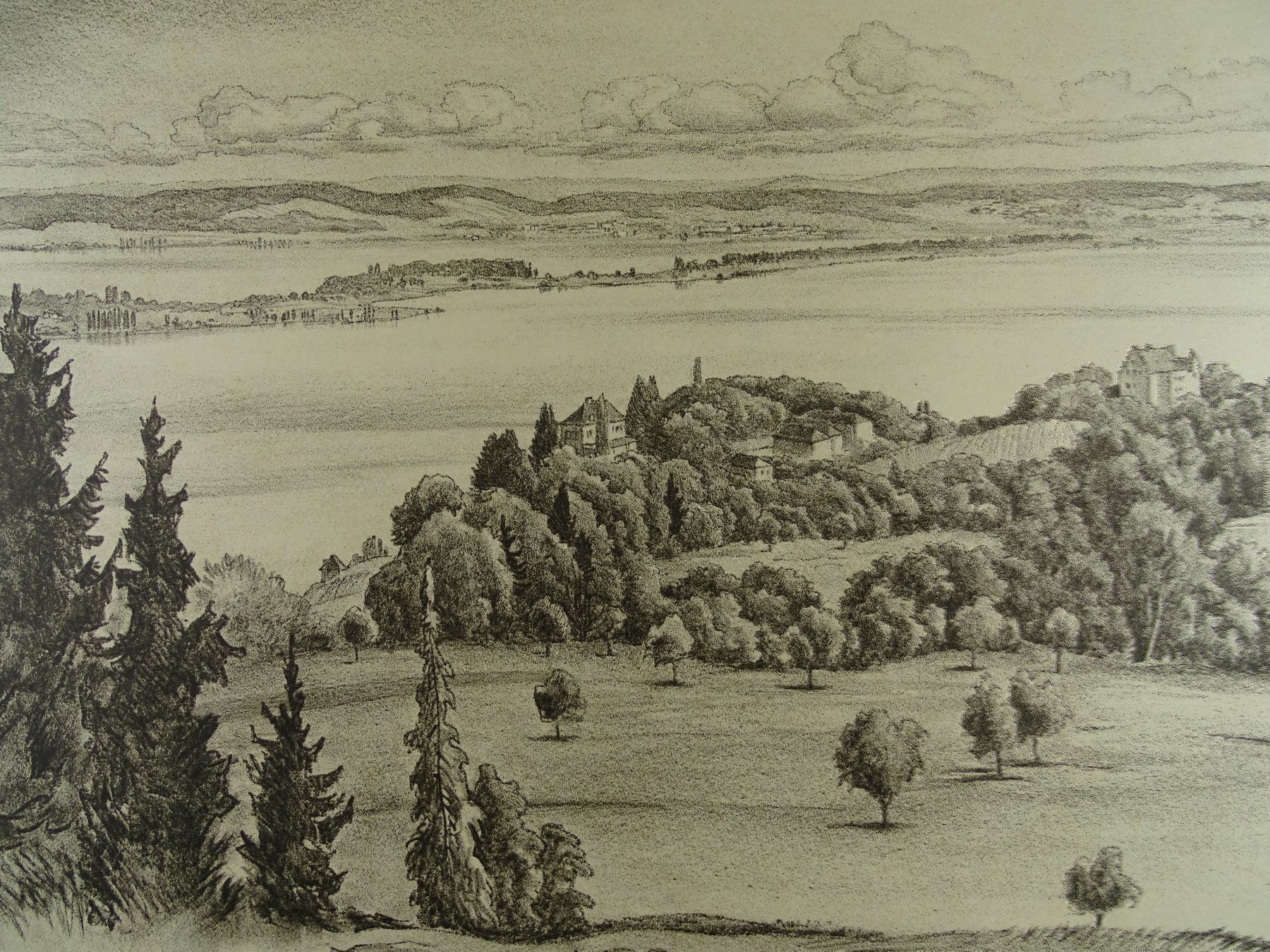Grafica & Litografie: ARENENBERG, LITHO VON E.E. SCHLATTER – Usato da Grüningen venduto da Kartensammler 2