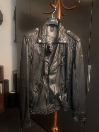 Lederjacke Herren schwarz Grösse XXL guter Zustand
