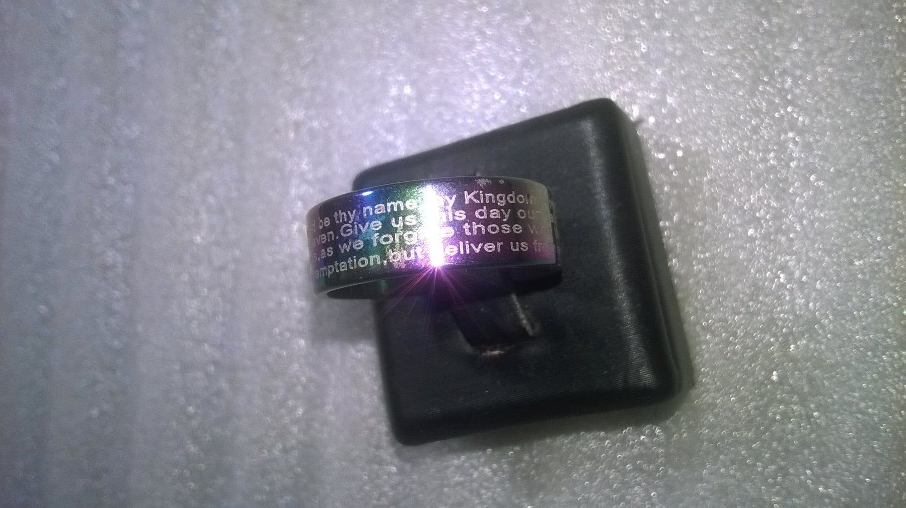Anelli: RING EDELSTHAL,,REGENBOGEN FARBE,,,MIT SCHREIBEN – Nuovo (secondo la descrizione) da Basel venduto da bijoutrie_4 1