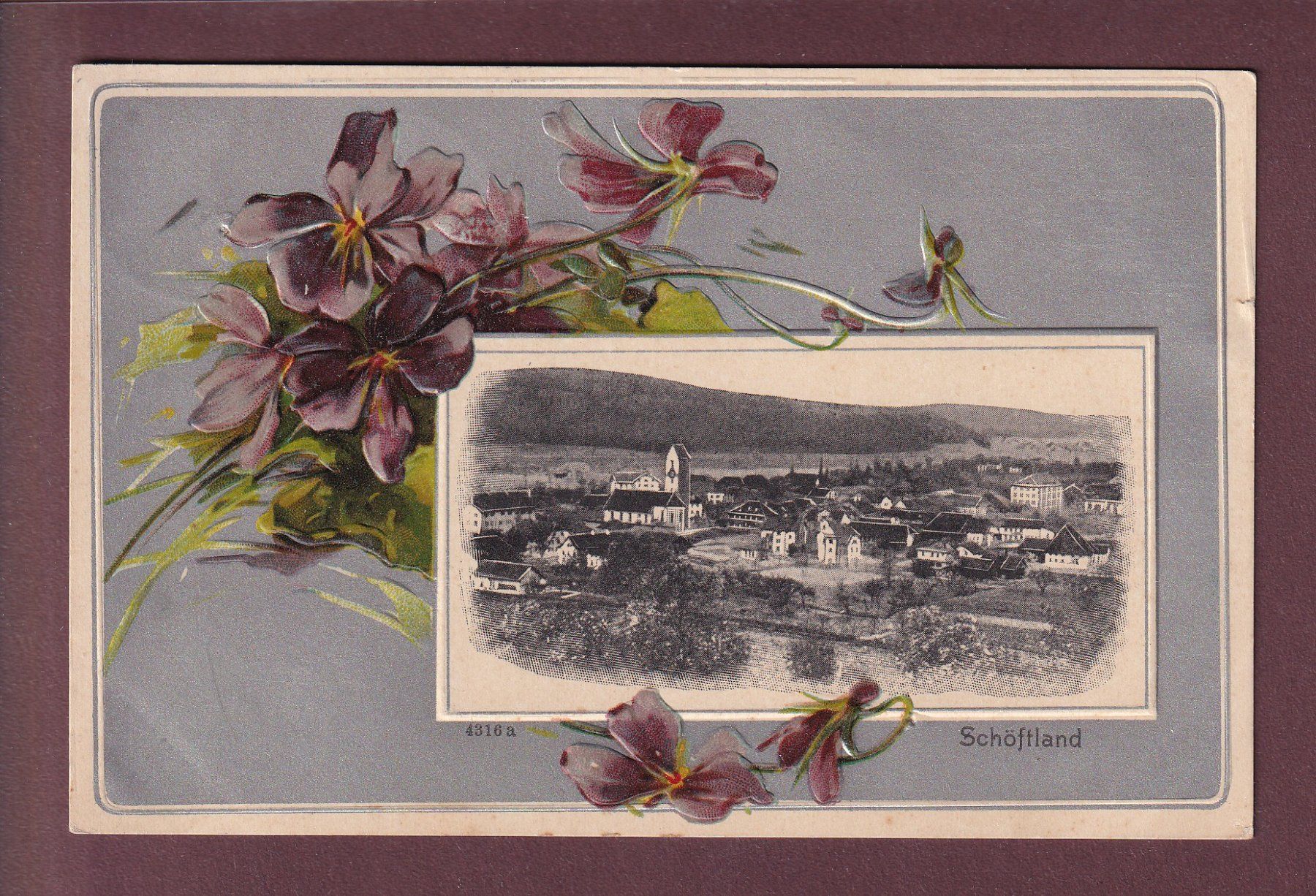 Ansichtskarten: SCHÖFTLAND - 1909 Präge – Gebraucht aus Pully von nicecards