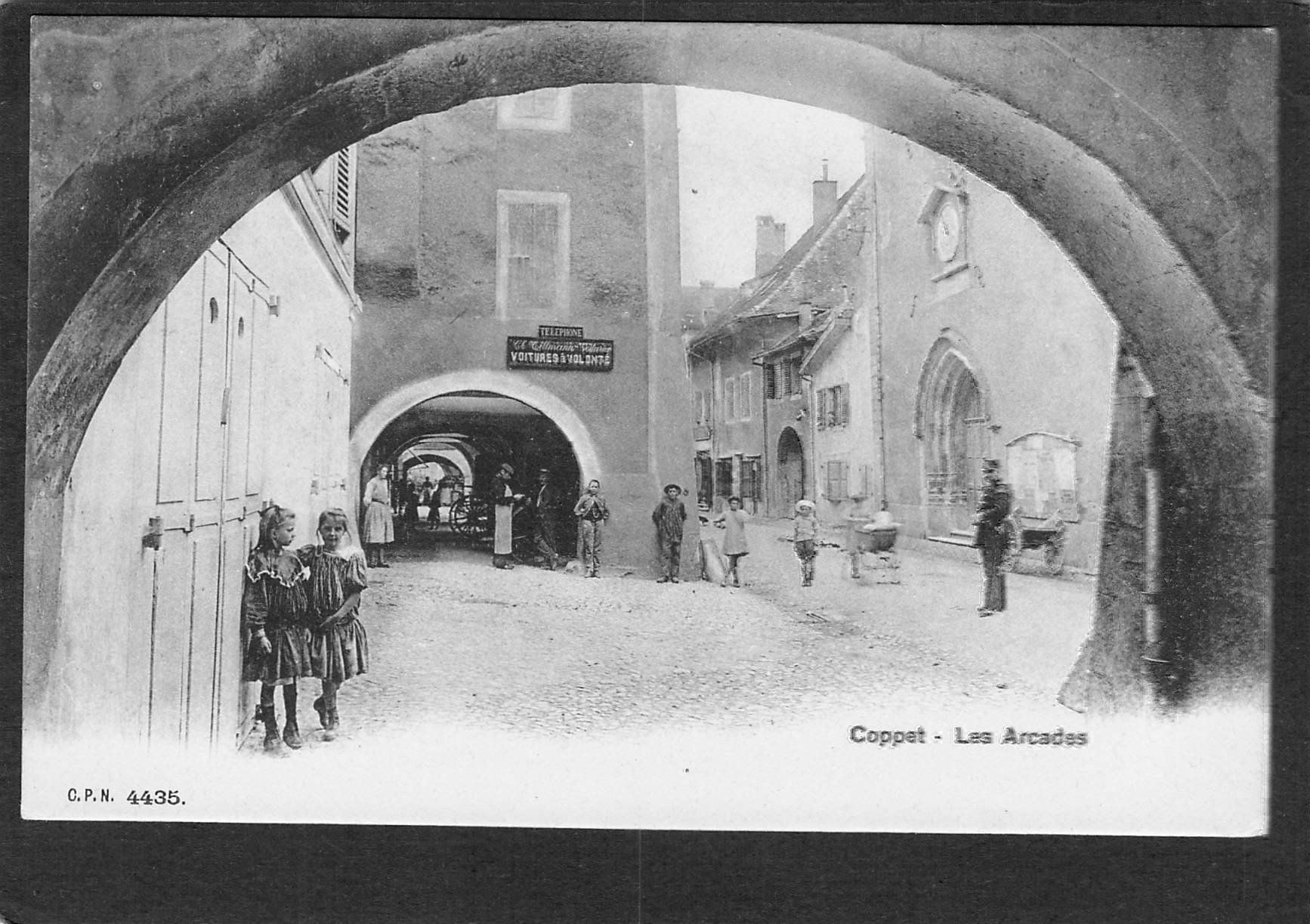 Cartoline postali: -Coppet,Polizei Uniform,belebt,L.Arcades – Usato da Reichenburg venduto da Pipo-67