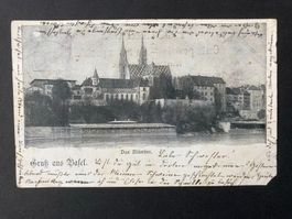 AK Gruss aus Basel das Münster