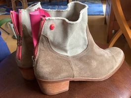 Bottines rares Zadig et Voltaire, fermeture éclair rose, 38