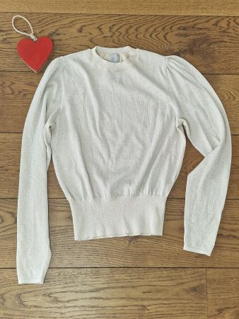 Damen Pullover H&M beige glitzernd Grösse XS top Zustand
