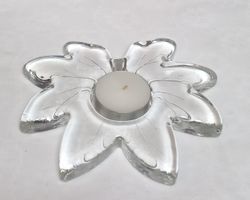 Glas Kerzenständer Foglia Luce von Hergiswil, neuwertig !