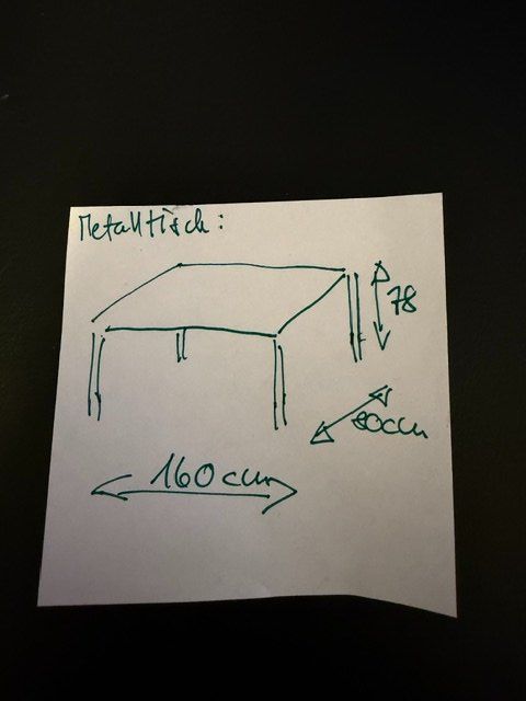 Tische: Robuster Metalltisch - Tischbeine Metall – Gebraucht aus Zürich von Kre_9gxb 4