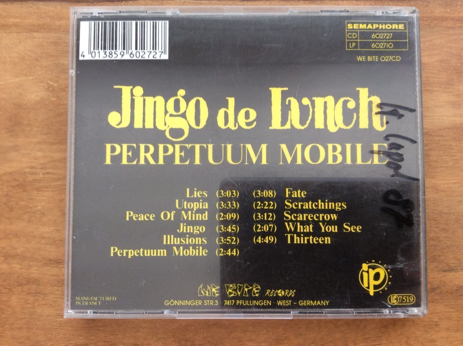 CD: CD Jingo De Lunch – Perpetuum Mobile – Usato da Horgen venduto da flyingpenguin2000 2