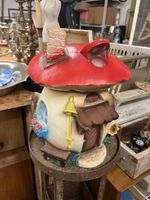 Deko Pilzhaus Kunststoff bunt ca 25 cm guter Zustand 