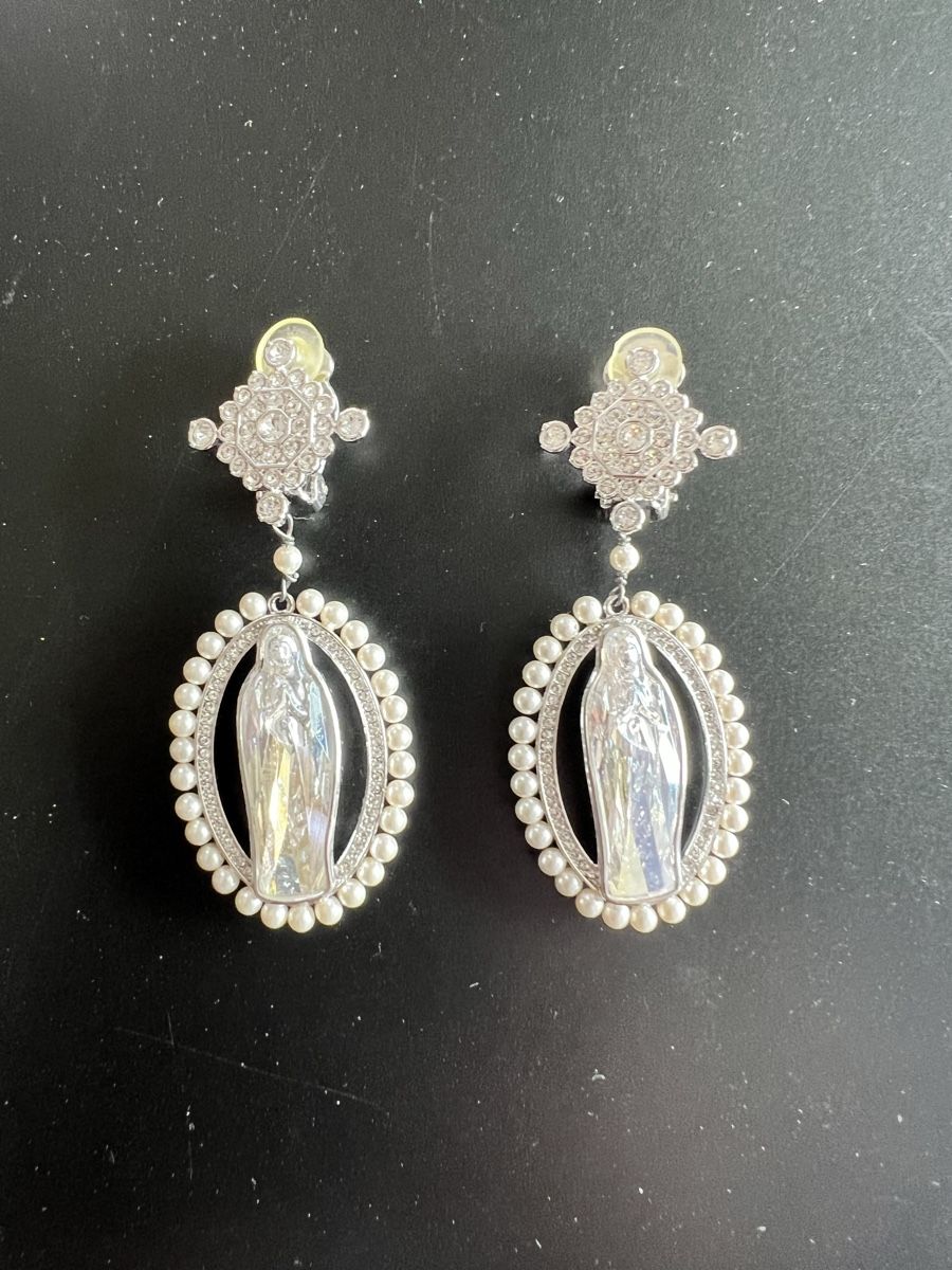 Boucles d'oreille: Ohrclips mit Madonna und Perlen – Neuf avec emballage d'origine à Kreuzlingen par mar_f57g 2