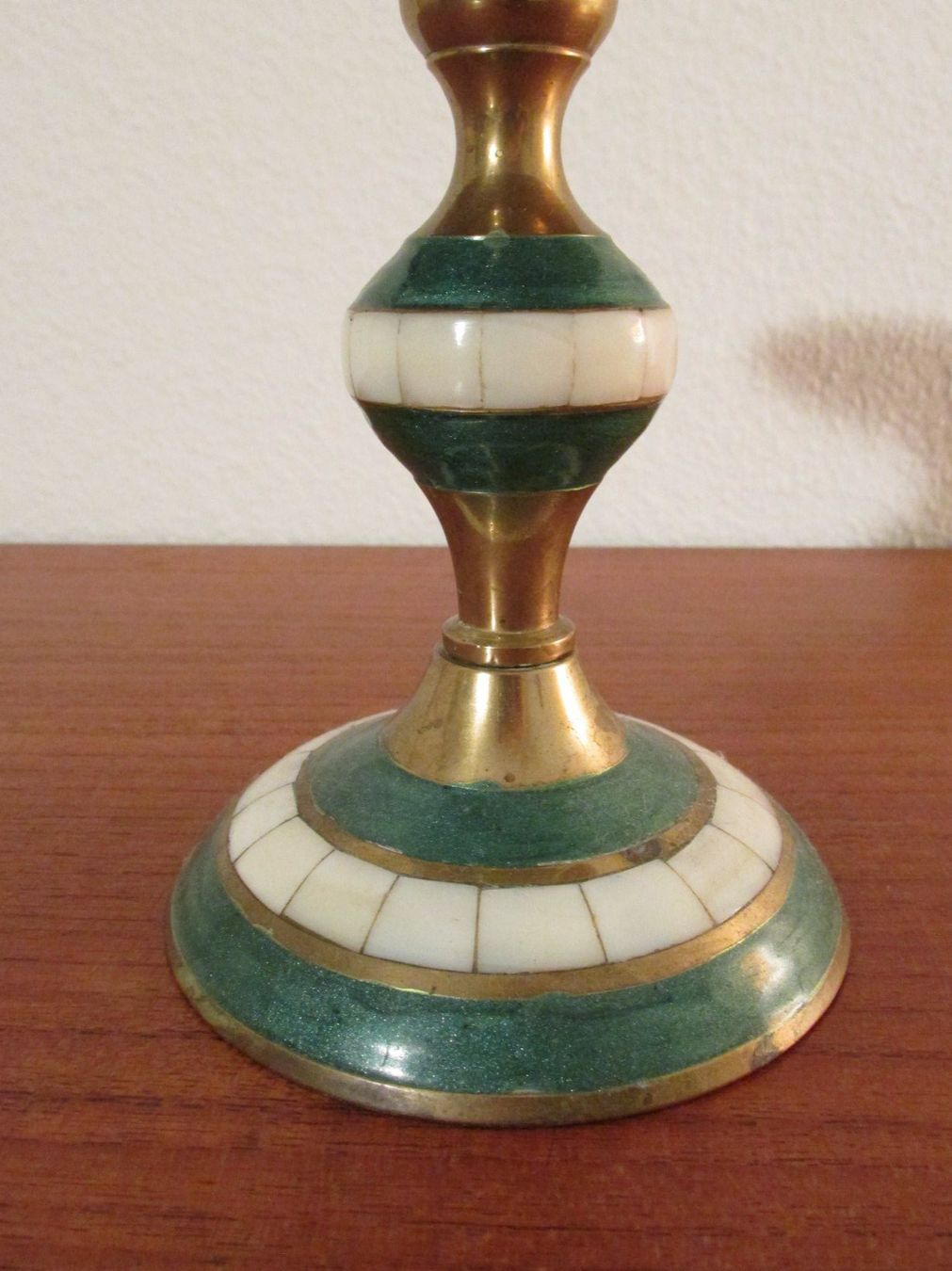 Portacandele: Grosser Kerzenständer Messing und Emmaille – Usato da Zollikofen venduto da Flavabana 4